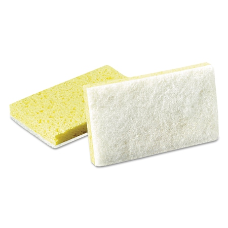 Scotch-Brite Professional Light-Duty Scrubbing Sponge, No 63, 3 1/2 x 5 5/8, Yellow/White, PK20 63